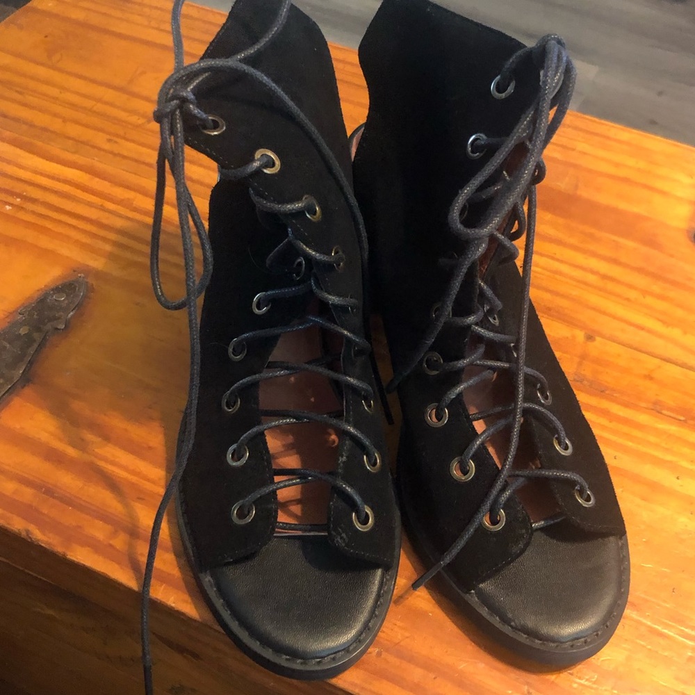 Jeffrey Campbell/ Free People black suede